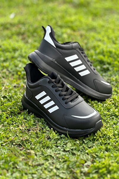 İmerShoes Crno-beli muški Patike - dnevne, Lagan i Sa detaljima šava sportske...