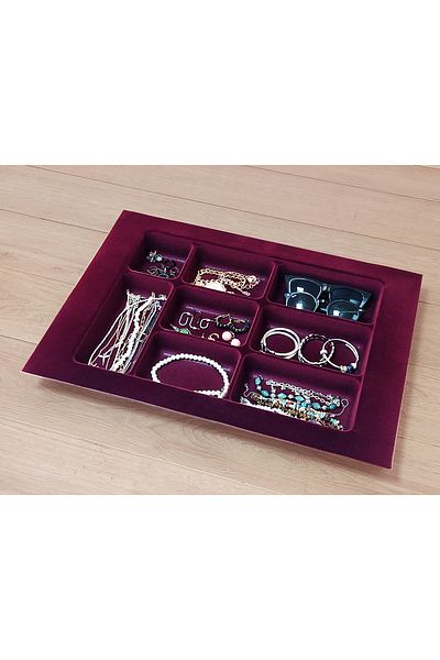 NETAKS 40x55 Makeup Organizer In-Drawer Jewelry Organizer Box Plum Jewelry Accessory Organizer