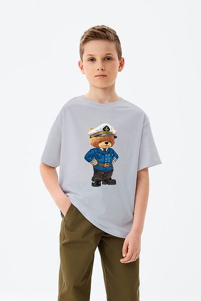 ADABEBEK Μπλουζάκι για αγόρι με στάμπα Captain Tedy Bear