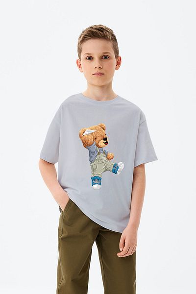 ADABEBEK χαρταετός Flying Toy Teddy Bear εμπριμέ μπλουζάκι για αγόρι