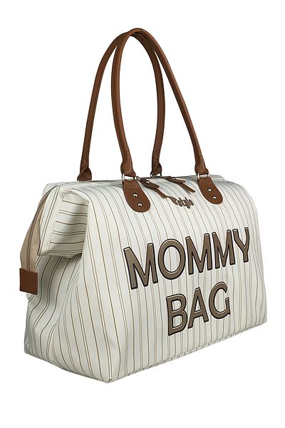 Stylo Mommy Bag Usa Mother Baby Care and Women's Bag-Cream Striped