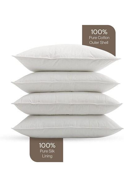 İz Concept İz Original 4 Pieces Easy Pillow Plump Form 100% Hcs Silicone Filling Washable 700gr Hotel Pillow
