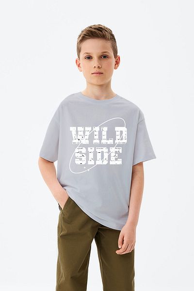 ADABEBEK Tricou pentru băieți cu imprimeu Wild Side