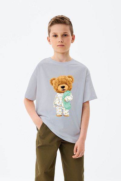 ADABEBEK Πιτζάμες με θέμα την ώρα του ύπνου Teddy Bear με στάμπα για αγόρι