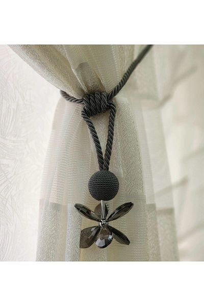 Akcan Anthracite Color Black Lotus Long Bracelet