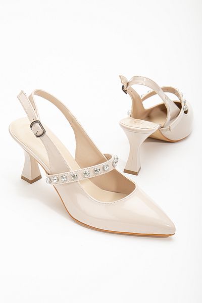 ELMANDO Heeled Shoes Tan Patent Leather