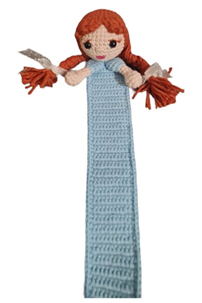 Wanderlust Sevimli Okuma Arkadaşı %100 El Yapımı Hediyelik Amigurumi Kitap Ayracı 30cm