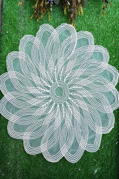 Emtory Home Husa Tava Dimensiuni Mari Flora Cream - Servire Americana - Zestre Guipure 1 Buc