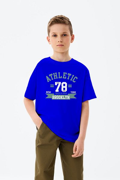 ADABEBEK Μπλουζάκι για αγόρια Athletic 78 Lettering Brooklyn Lettering