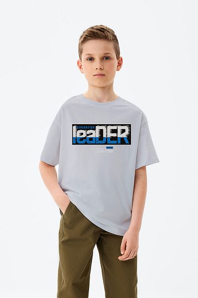 ADABEBEK Leader Letter Printed T-Shirt για αγόρι