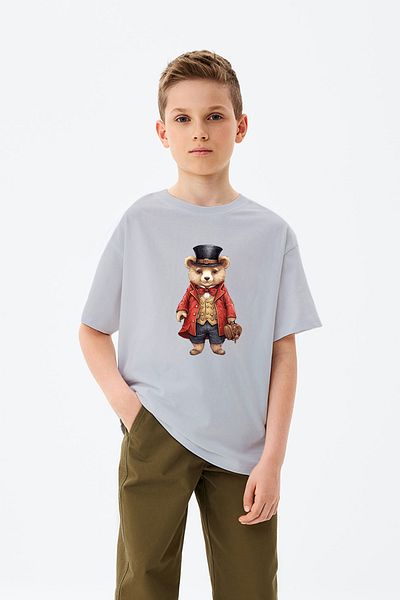 ADABEBEK T-shirt για αγόρι με στάμπα Magician Teddy Bear