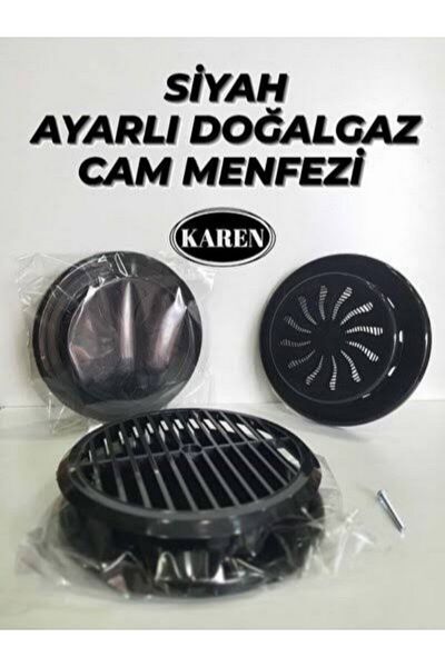 EraycanYapıMarket Black Adjustable Natural Gas Vent Glass Ventilation Combi Vent
