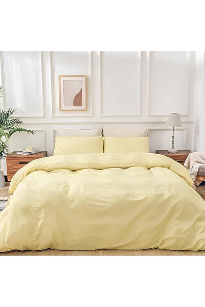 MELONIE Set de husă de pilote dublu, 57 fire Akfil, cu 2 fețe de pernă (9 cul...