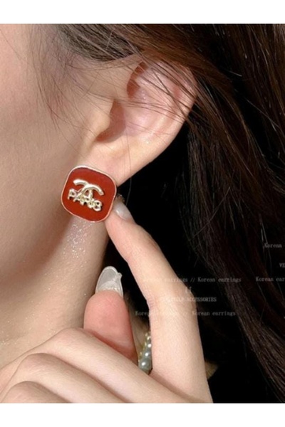 Shisa Jewel Kırmızı Paris Küpeleri, S925 Gümüş Iğne, Retro Tarzı, Üst Düzey.(11)