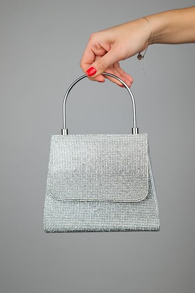 LuviShoes Geantă de mână LAMAYA Silver Stone