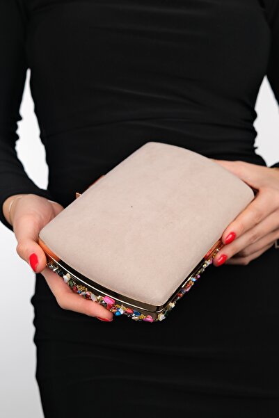 LuviShoes SEUL Beige Multi Pebble Women's Evening Dress Bag