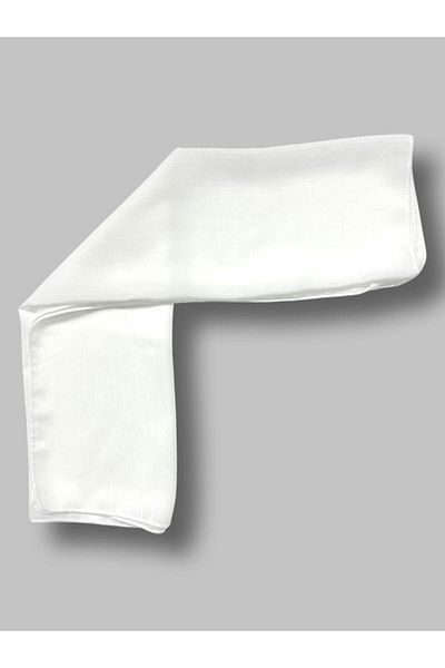 teknotrust Type 1 White Chiffon Scarf - Single Fabric, Single Size, All Age Groups