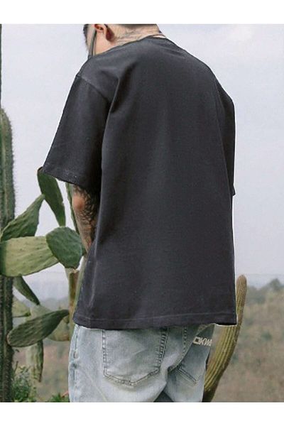 WOODROFFE Ανδρικό μπλουζάκι Oversize - STAR Printed, Casual Boyfirend