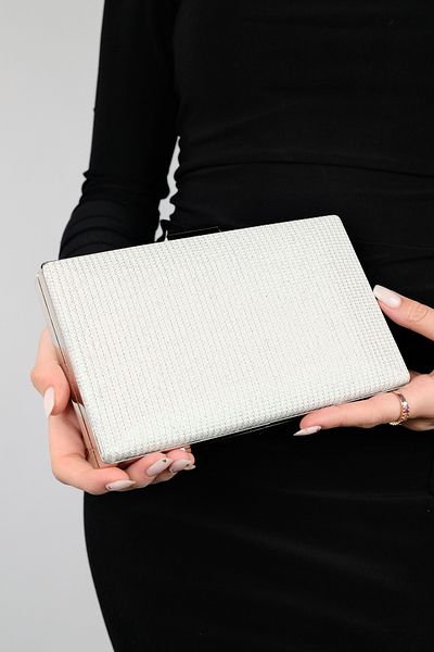 LuviShoes HEROLD Abendtasche für Damen, Perlmutt, Glitzer