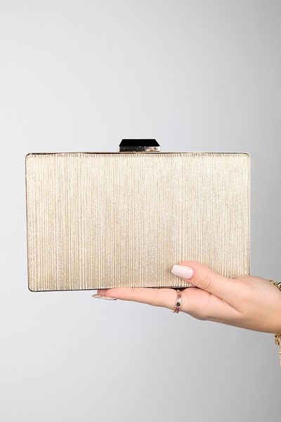 LuviShoes YADAYA Gold gestreifte Abendtasche für Damen