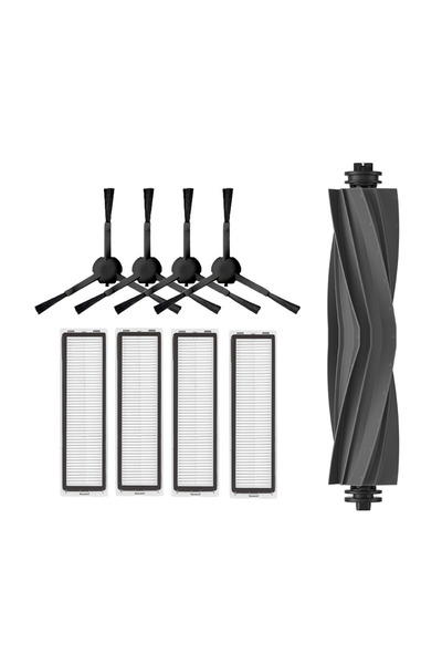 robotyedek D10S D10S Pro - Set de 9 piese de perie din silicon și filtru Hepa compatibil de înlocuire