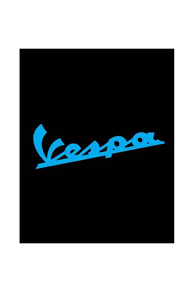 Z zepplin Vespa Text Blue Patch Patch mare pentru spate