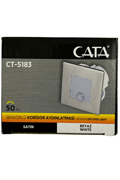 Cata CT-5183 1,5W 6400K (Beyaz Işık) Sensörlü Koridor Aydınlatması (2 Adet)