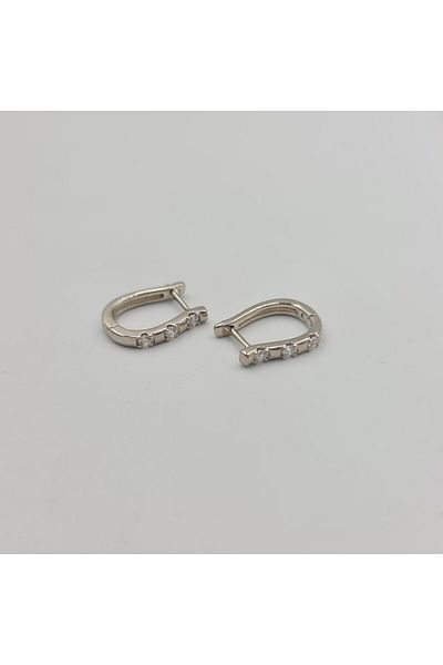 SE Jewellery Drop Model Jewelled J Earrings