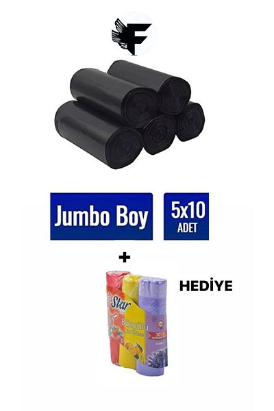 FİGANLAR jumbo size 80x110 thick garbage bag 5 rolls side 30 pieces 0rta size fragrant drawstring garbage bag gift