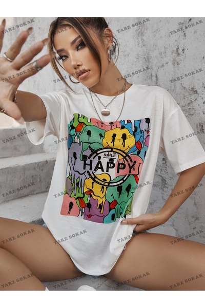 Tarzsokak Tricou unisex BAY cu imprimeu cu litere și fraze, fără umăr - KOD-1376