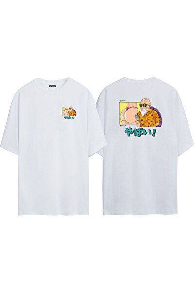 THEWERT Unisex Dragon Ball Roshi IG Master Prednja Strana Zadnja Strana Štamp...