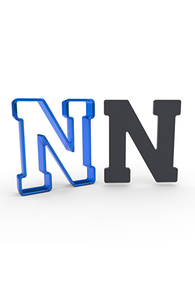 Butedo قالب بسكويت للكمبيوتر الشخصي بحجم 11 سم بحرف N كبير