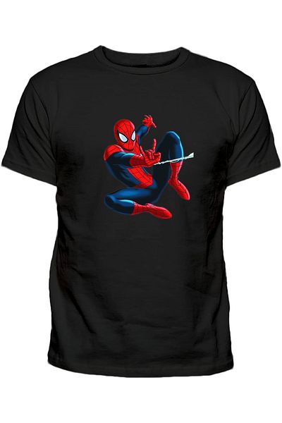 Efendioğlu Design Spiderman Spiderman Man Printed Cotton Children's Tshirt