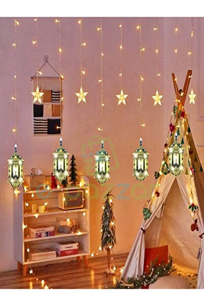 For Prime Ramazan Serisi Yeşil Kandil Konsept Süsleme 3 Mt. 10 Saçak 8 Fonksi...