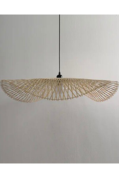 Buiva Modern Bambu Avize Sarkıt Hasır Avize Şık Görsellik