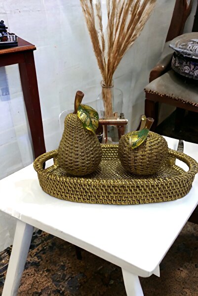 Funda Hediyelik ve Ev Aksesuarları Polyester Sunumluk 3'lü Hasır Set