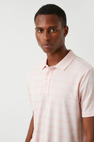 Koton Gestreiftes T-Shirt mit Polokragen