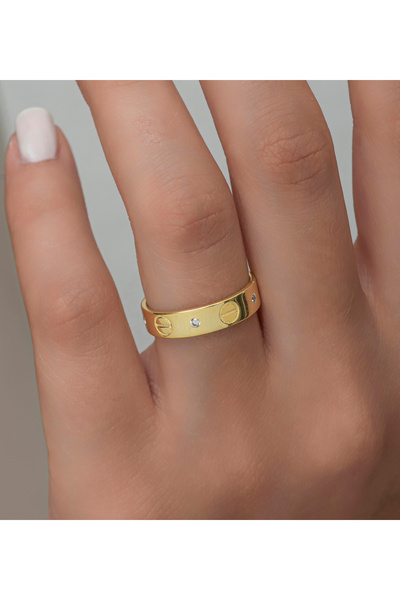 Adieu Silver 925 Ayar Hediye Kutulu Gümüş Zirkon Taşlı Yüzük Gms63