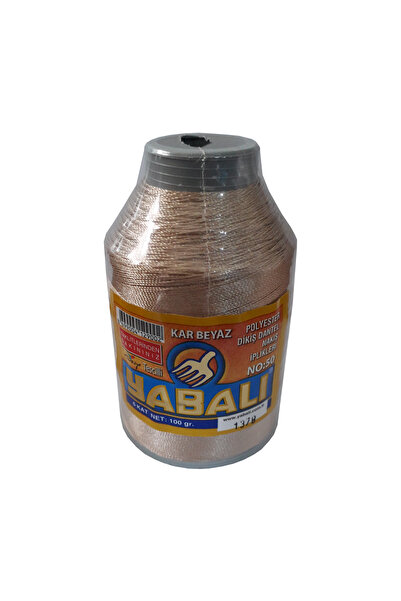 Yabalı Polyester Dikiş Dantel Nakış İpi 100gr 1378 Kızıl Bej No : 50
