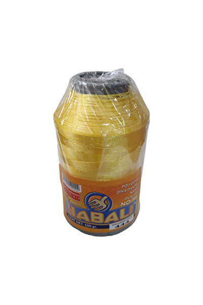 Yabalı Polyester Dikiş Dantel Nakış İpi 100gr 444 Sarı No : 50