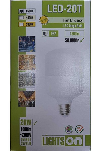 Lightson LİGHTSON 20w Led Torch Ampül 6500k Beyaz Işık Eko Model