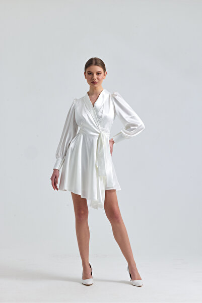 Tangül&Ali'S Moda Evi Beyaz Mini Elbise