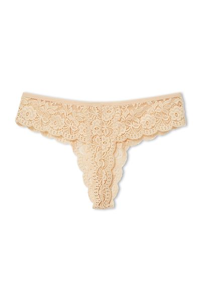 HNX Skinny Plus Size Lace Brazilian Thong Women's Panties