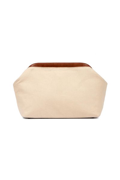 BAHELS Γυναικεία Καφέ Λεπτομερή πάνινη τσάντα Clutch & Clutch
