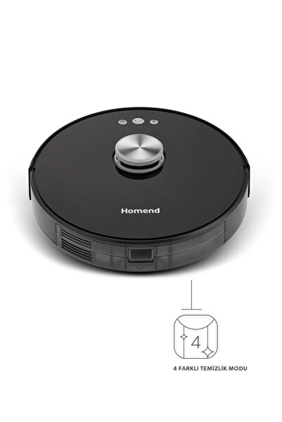 HOMEND Alex Laser Pro 1283h Moplu Ve Haritalamalı Akıllı Robot Süpürge Siyah