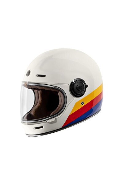 TORC T-1 Full Tree Kapalı Motosiklet Kaskı Beyaz / Kırmızı / Mavi