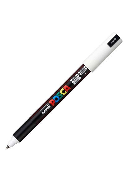 Uni Posca Marker - 0.7mm White, Pc-1Mr