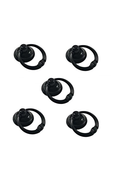 EYM 5 Adet Nobel Halka Sarkaç Tekli Mobilya Kulp Siyah