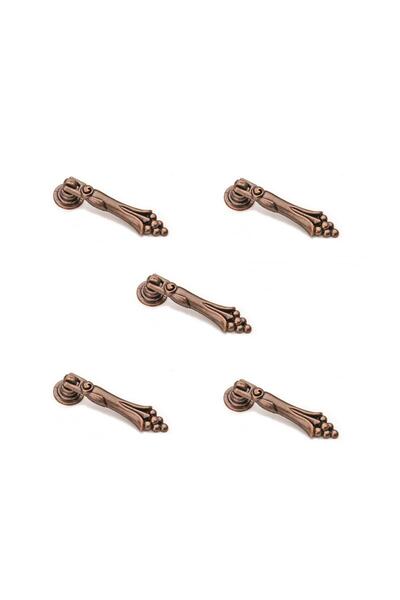 EYM 5 Pieces of Grape Pendulum Single Screw Antique Antique Copper Button Furniture Handle