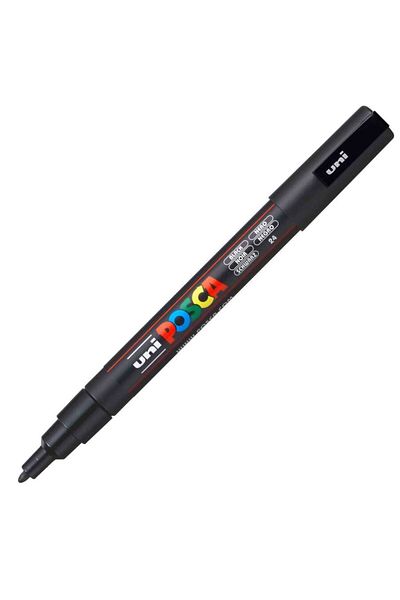 Uni Posca Marker Pc-3M - Black, 0.9-1.3 mm